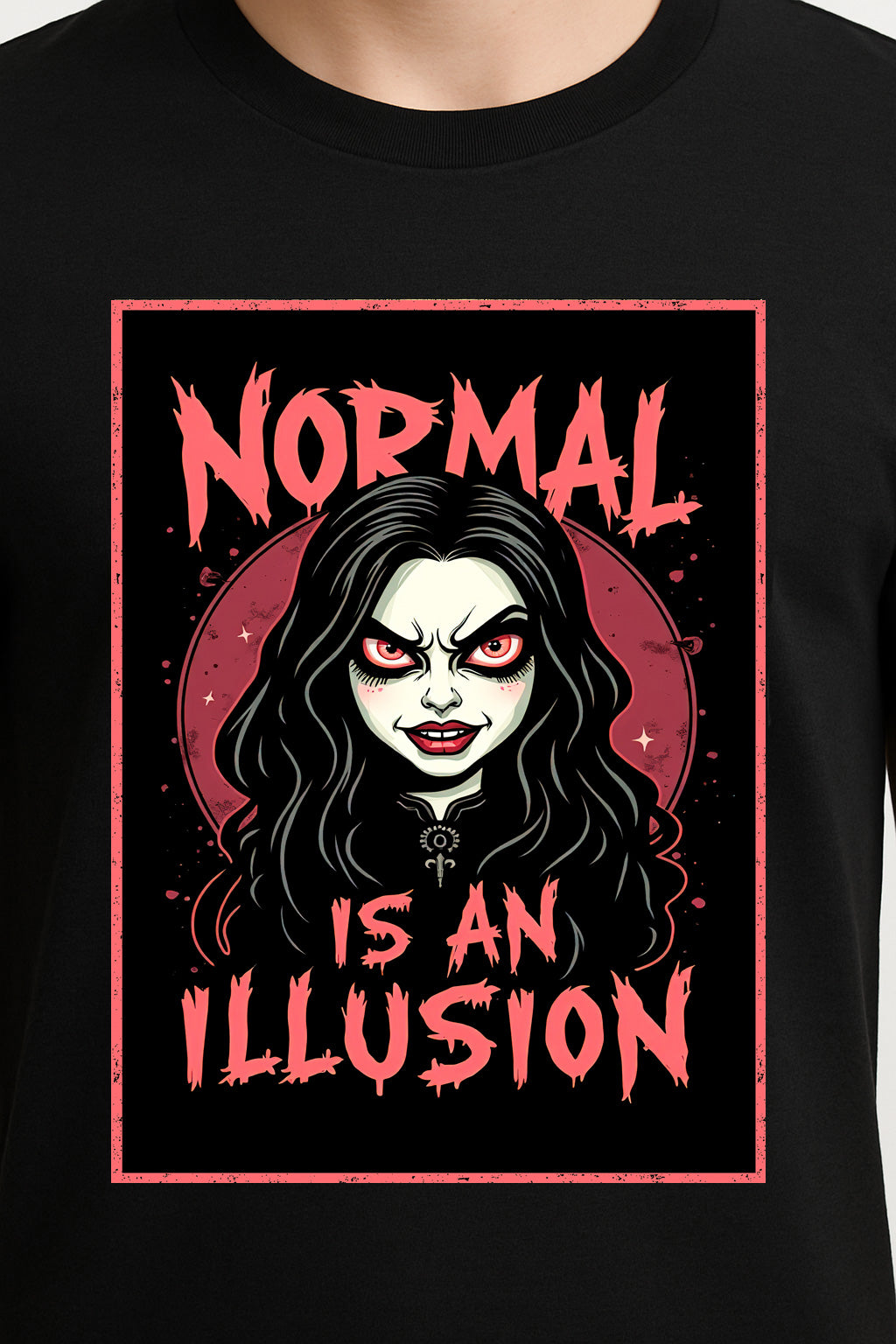 Normal Is an Illusion Unisex T-Shirt – Gothic Horror Dark Aesthetic Alternative Graphic Tee