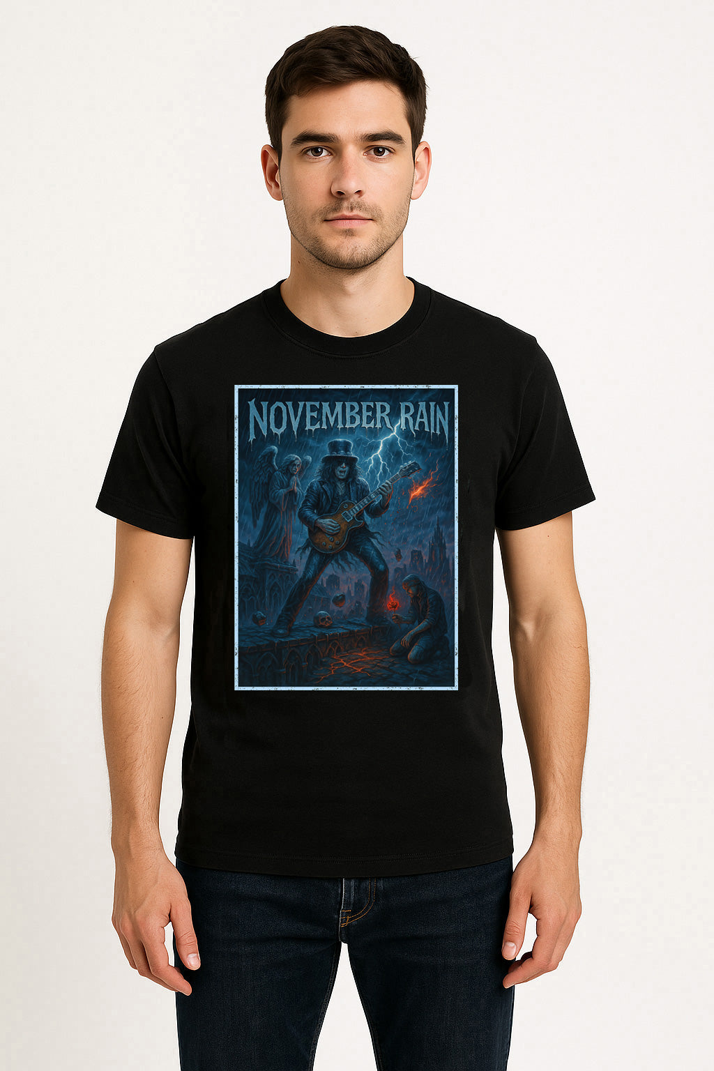 Guns N’ Roses Slash November Rain Unisex T-Shirt Classic Rock Band Vintage Merch Tee