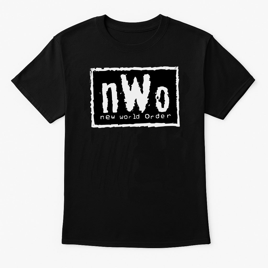 nWo “New World Order” Retro Wrestling T-Shirt — Black & White Revolution