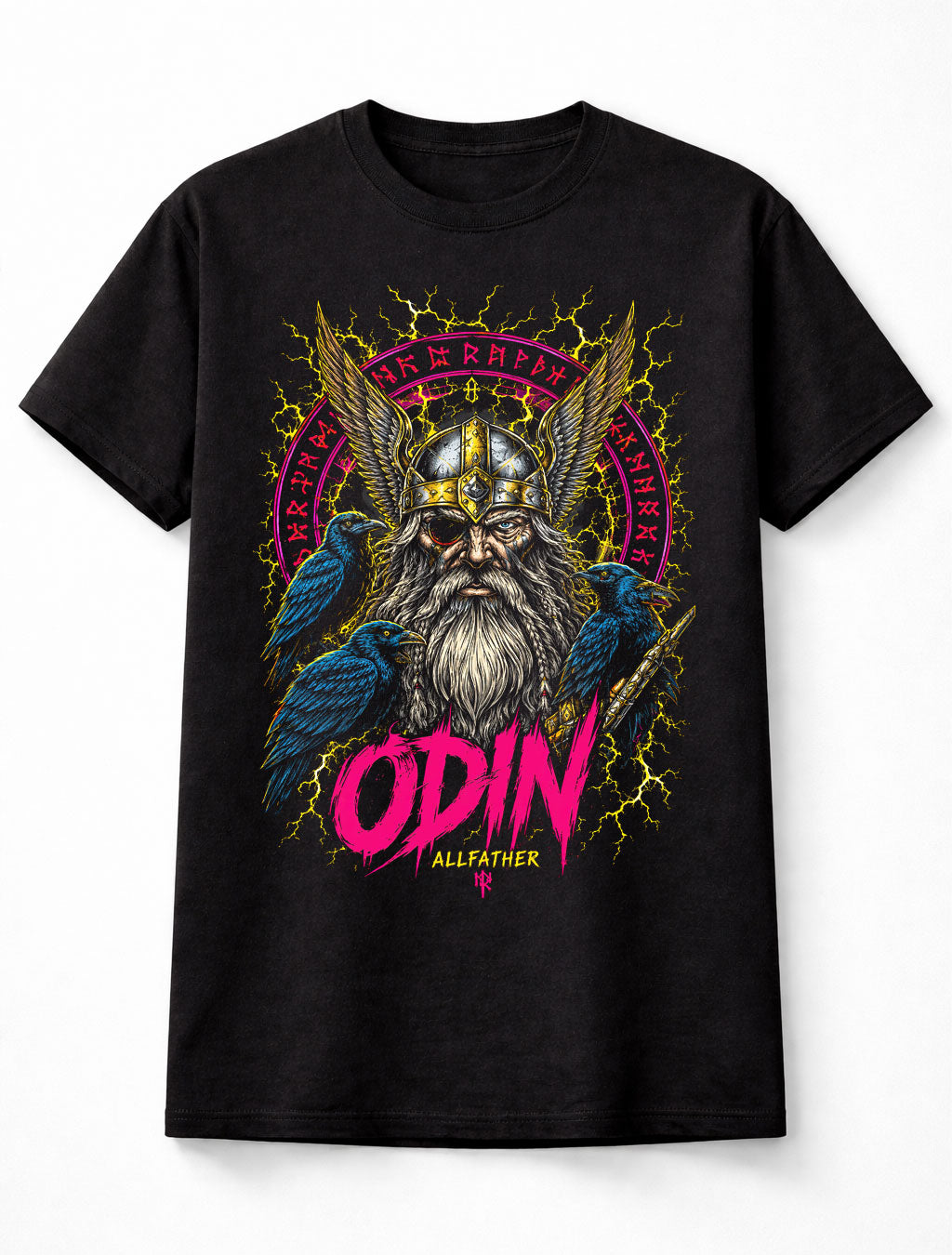 Odin Allfather Viking God Ravens Norse Mythology Unisex T-Shirt