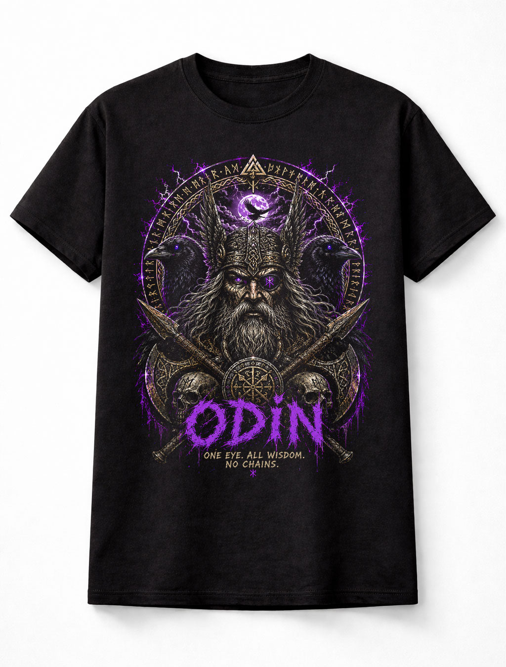 Odin Raven Viking Warrior Norse Mythology Valhalla Unisex T-Shirt