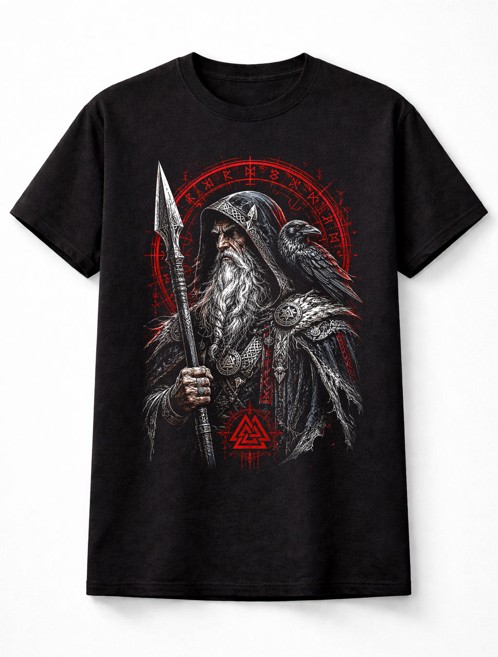 Odin Allfather Viking Norse Mythology Raven Unisex T-Shirt