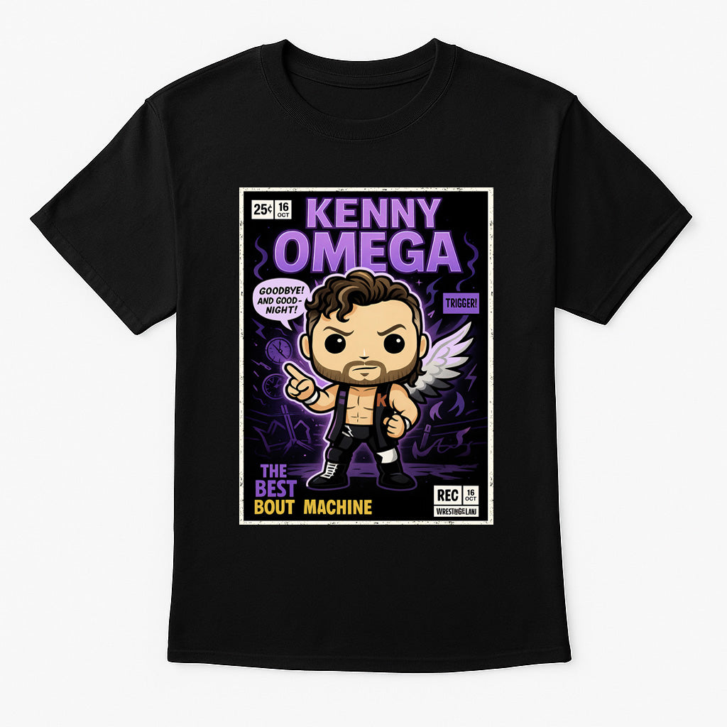 Kenny Omega “Best Bout Machine” Pop Comic Wrestling T-Shirt — Trigger Edition