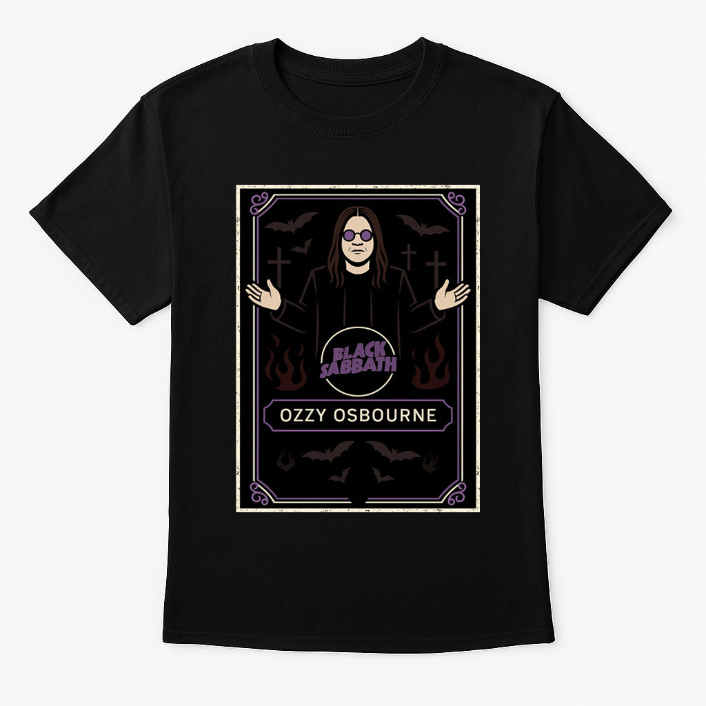 Black Sabbath Ozzy Osbourne Retro Unisex T-Shirt Heavy Metal Legend Tee