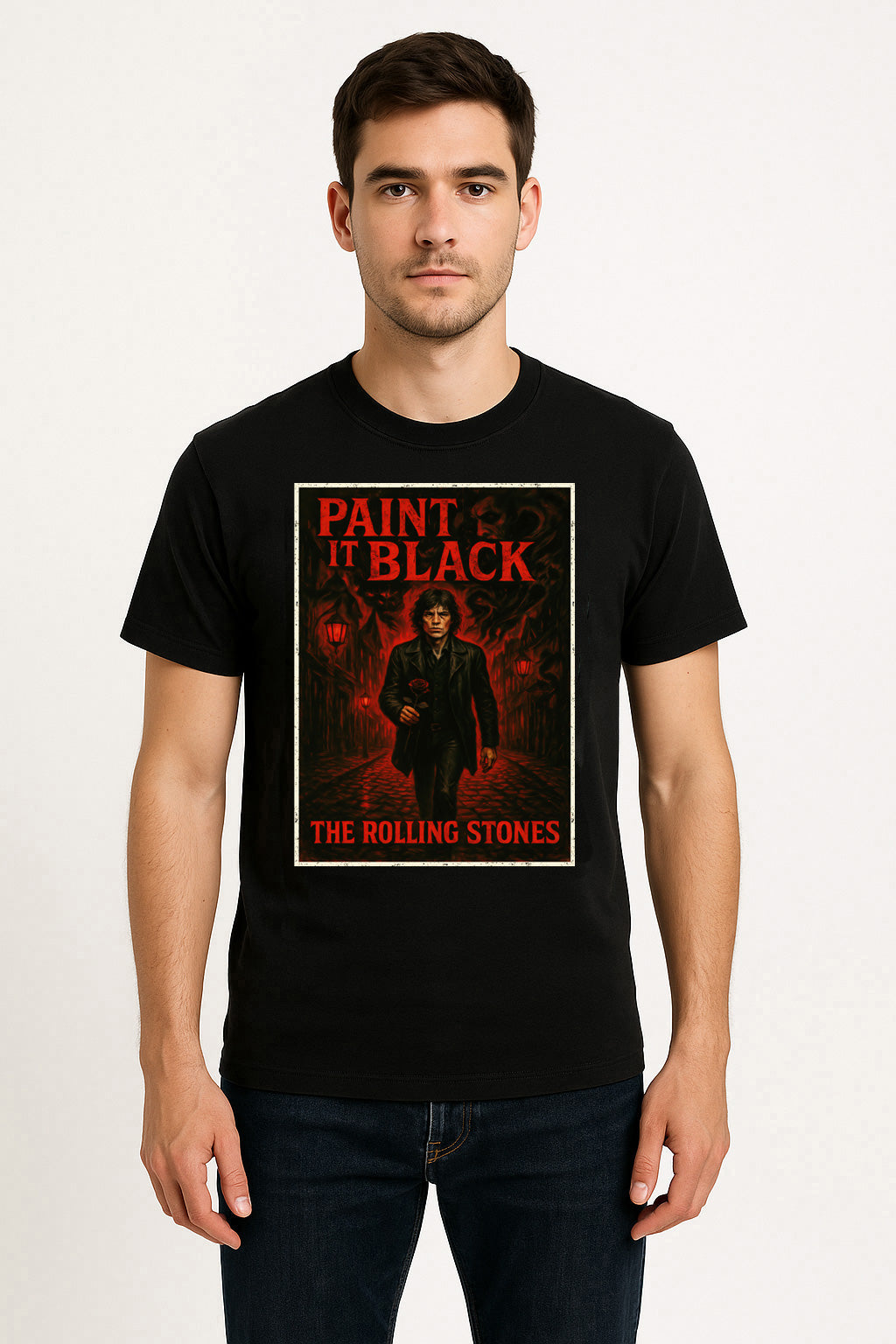 The Rolling Stones Paint It Black Unisex T-Shirt Classic Rock Band Merch Tee