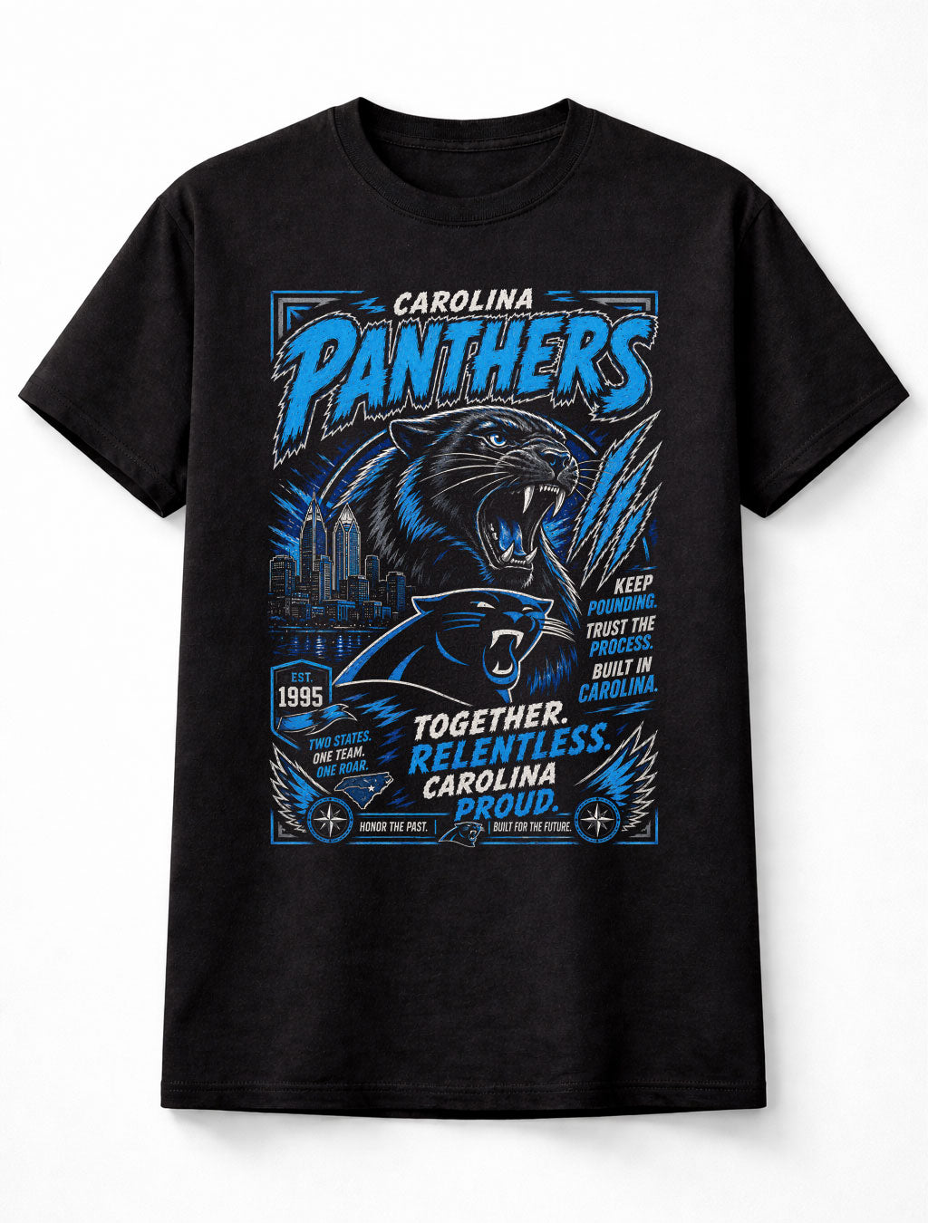 Carolina Panthers NFL Panther Mascot Football Fan Gift Unisex T-Shirt