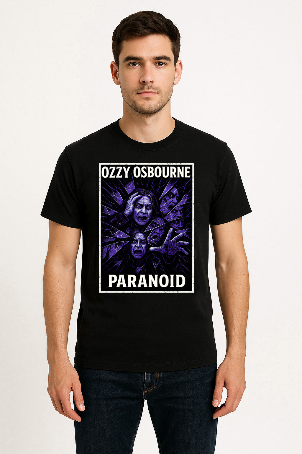 Ozzy Osbourne Paranoid Unisex T-Shirt Classic Heavy Metal Rock Tee