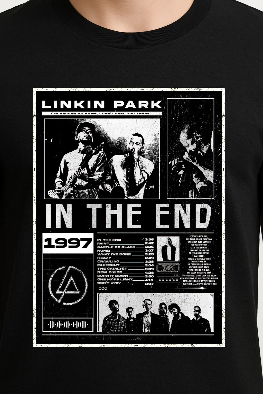 Linkin Park “In The End” Poster Unisex T-Shirt – Classic Nu Metal Band Comic Edition Graphic Tee