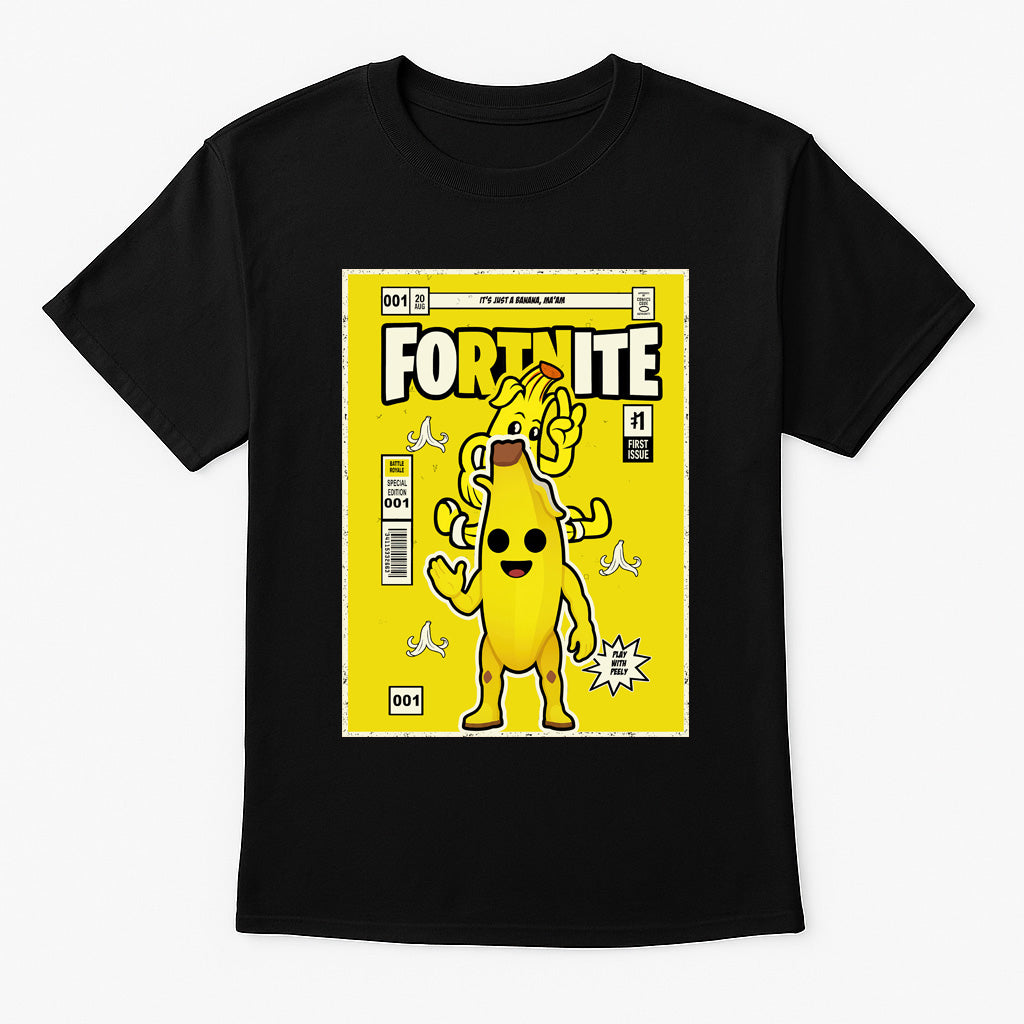 Fortnite Peely Unisex Comic T-Shirt – Banana Skin Fun Battle Royale Gamer Tee