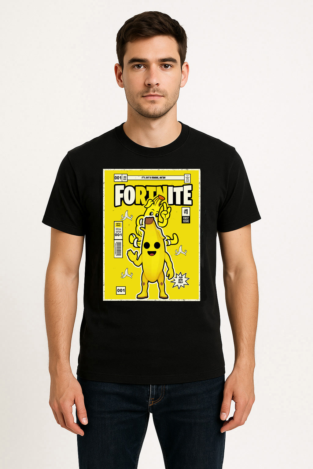Fortnite Peely Unisex Comic T-Shirt – Banana Skin Fun Battle Royale Gamer Tee