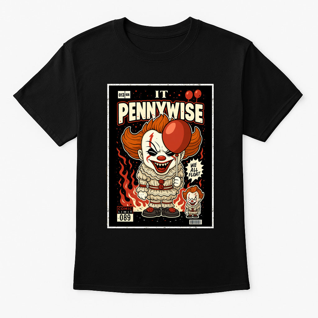 Pennywise “Float Fest” IT T-Shirt – Classic Horror Deadlights Tour ’89 Tee