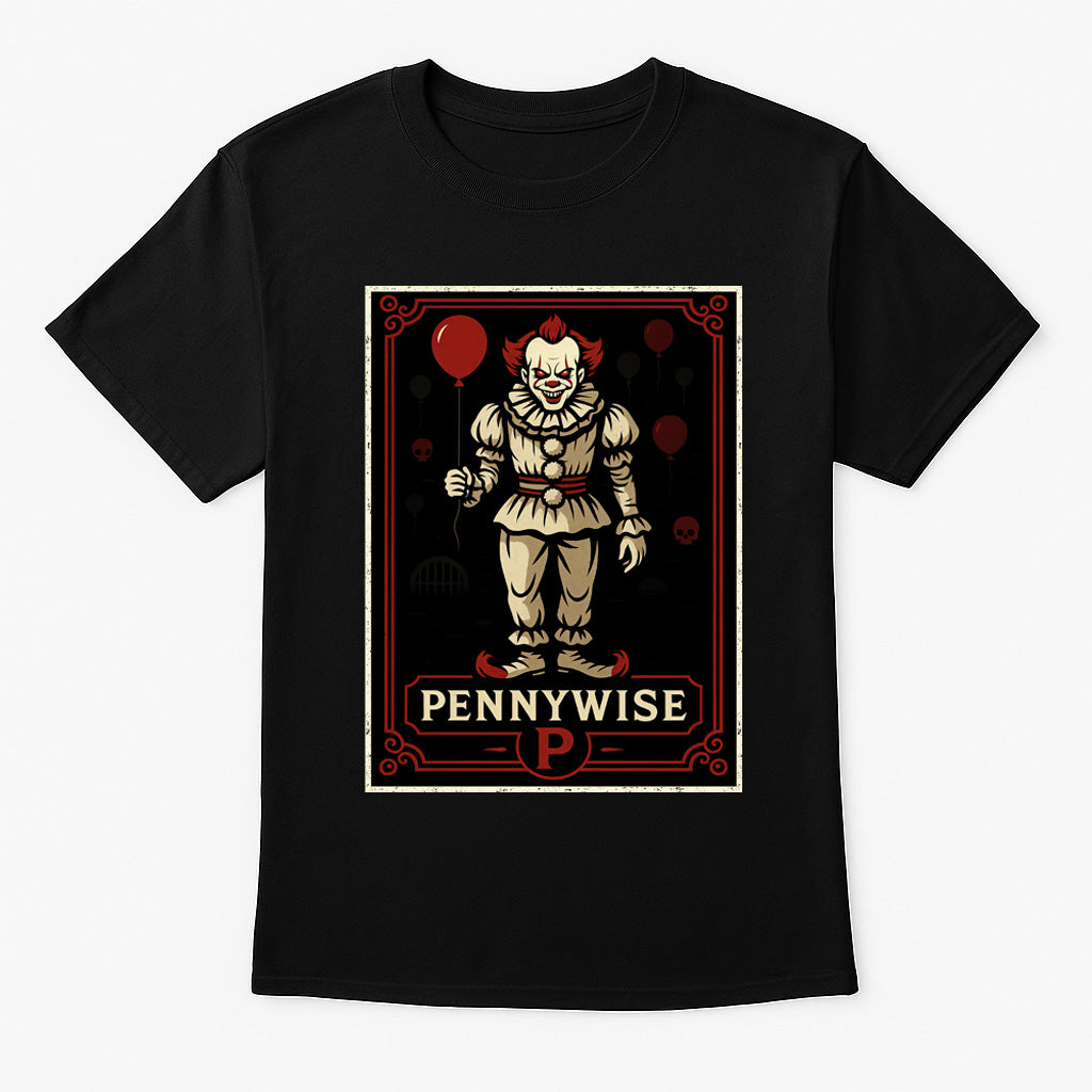 Pennywise Retro Horror Clown Unisex T-Shirt IT-Inspired Graphic Tee