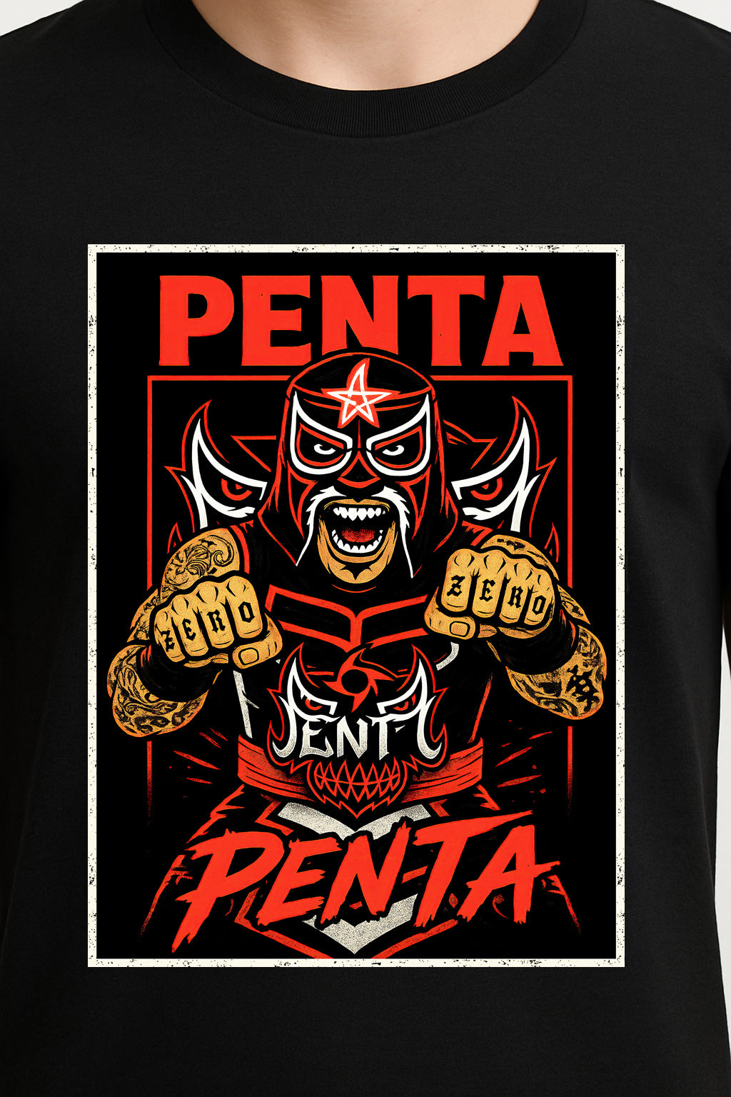 Penta El Zero Miedo Retro Wrestling Unisex T-Shirt Lucha Libre Graphic Tee