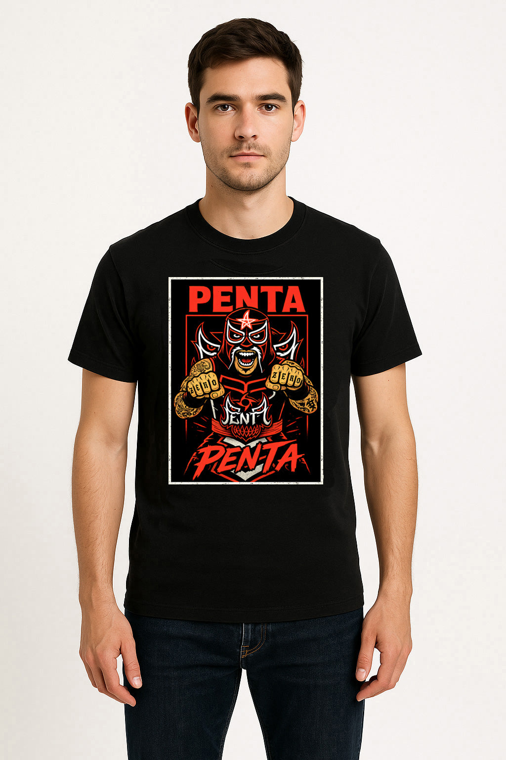Penta El Zero Miedo Retro Wrestling Unisex T-Shirt Lucha Libre Graphic Tee