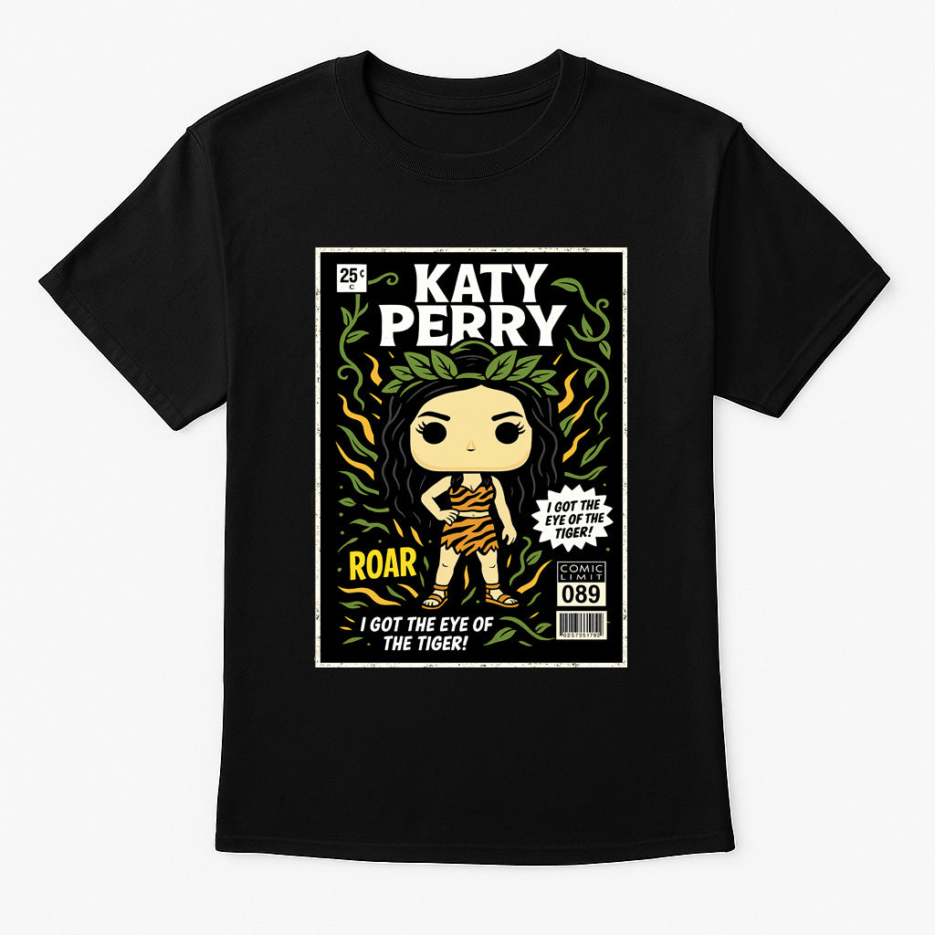 Katy Perry “Roar – Eye of the Tiger” Unisex T-Shirt – Pop Music Comic Style Graphic Tee