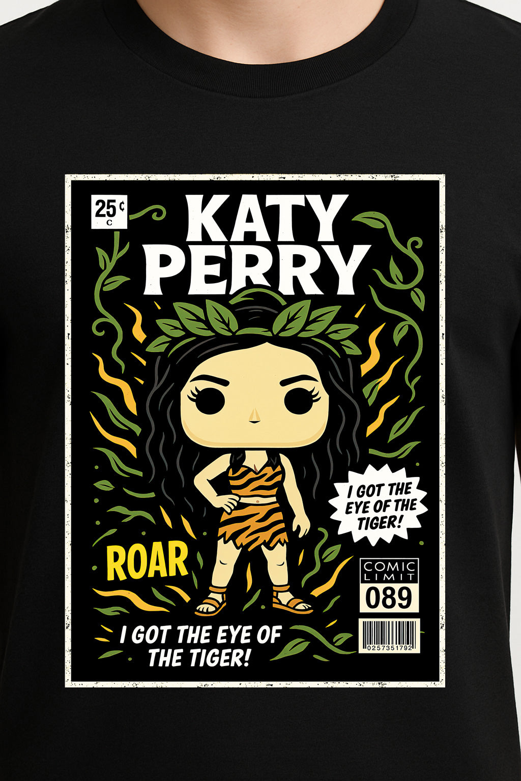 Katy Perry “Roar – Eye of the Tiger” Unisex T-Shirt – Pop Music Comic Style Graphic Tee