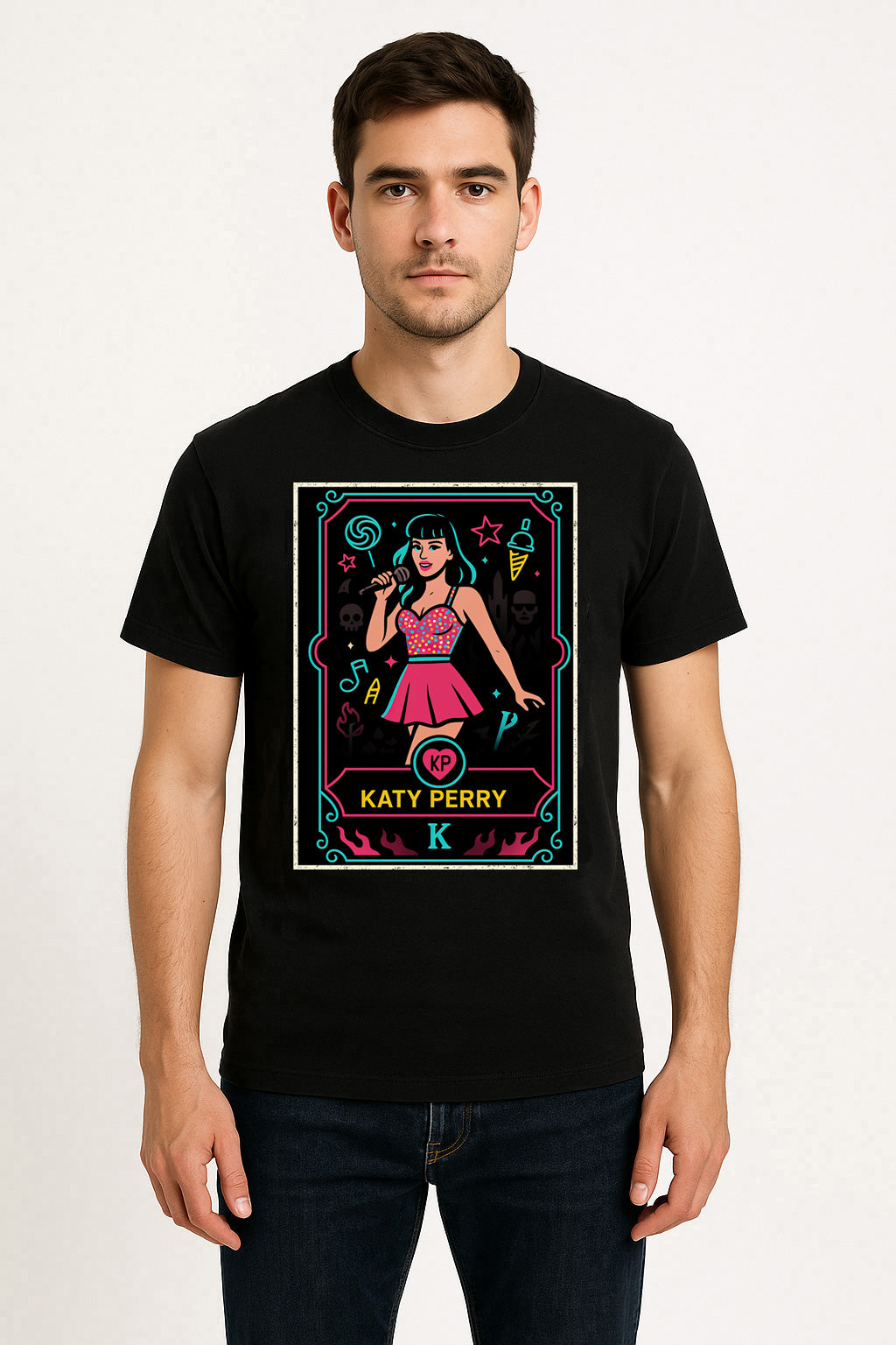 Katy Perry Pop Star Retro Unisex T-Shirt Colorful Music Legend Tee