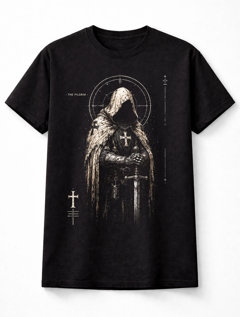 Templar Pilgrim Knight Medieval Gothic Crusader Sword Unisex T-Shirt