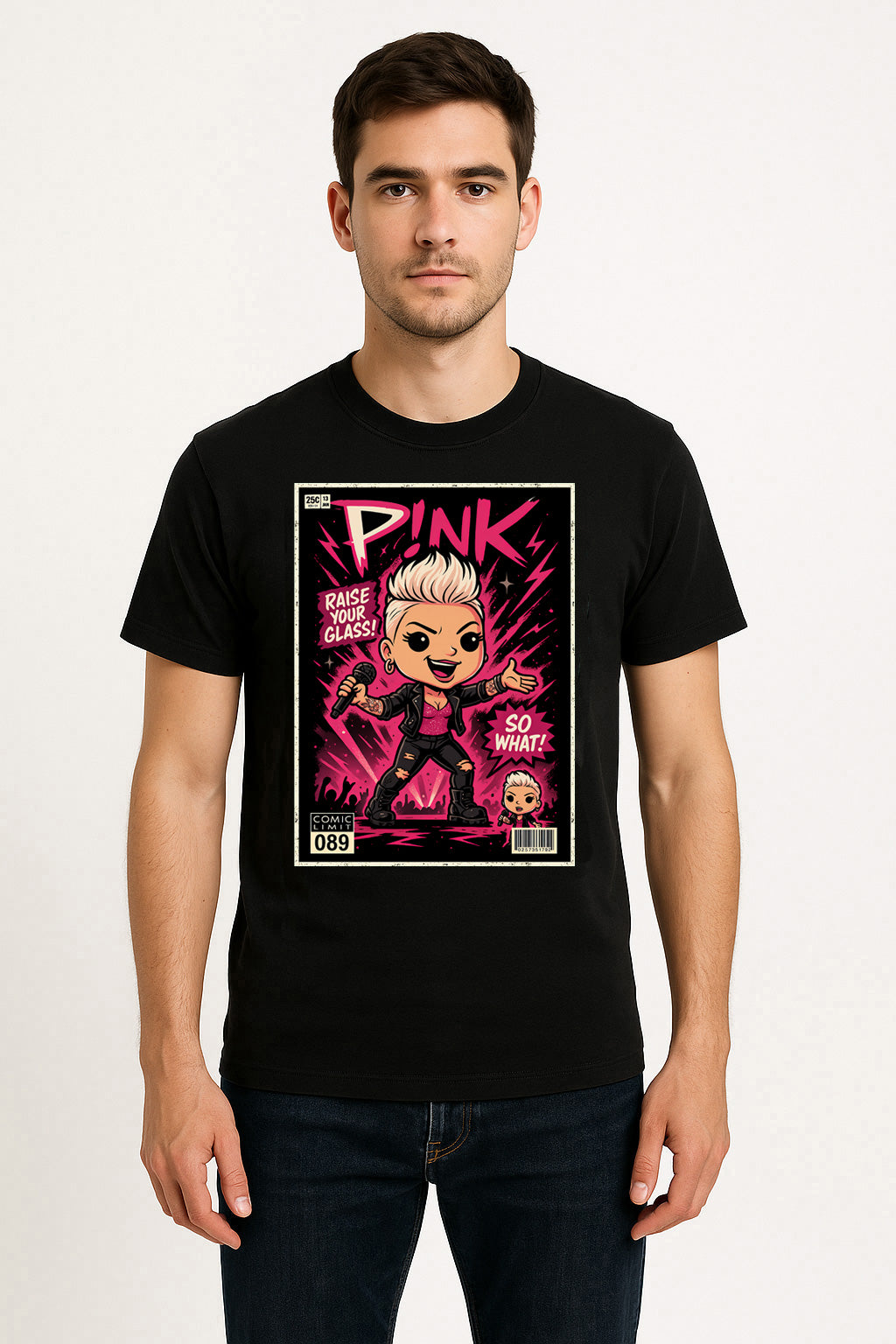 Pink So What Pop Rock Funko Pop Style Unisex T-Shirt