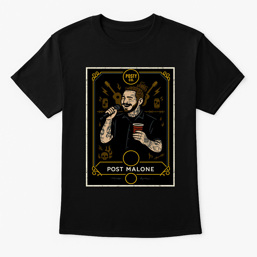 Post Malone Retro Rap Rock Unisex T-Shirt Music Artist Graphic Tee