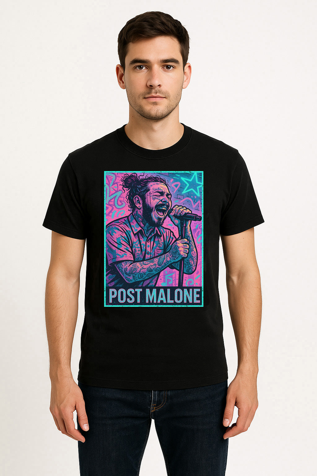 Post Malone Purple Vibes Hip Hop Funko Pop Style Unisex T-Shirt
