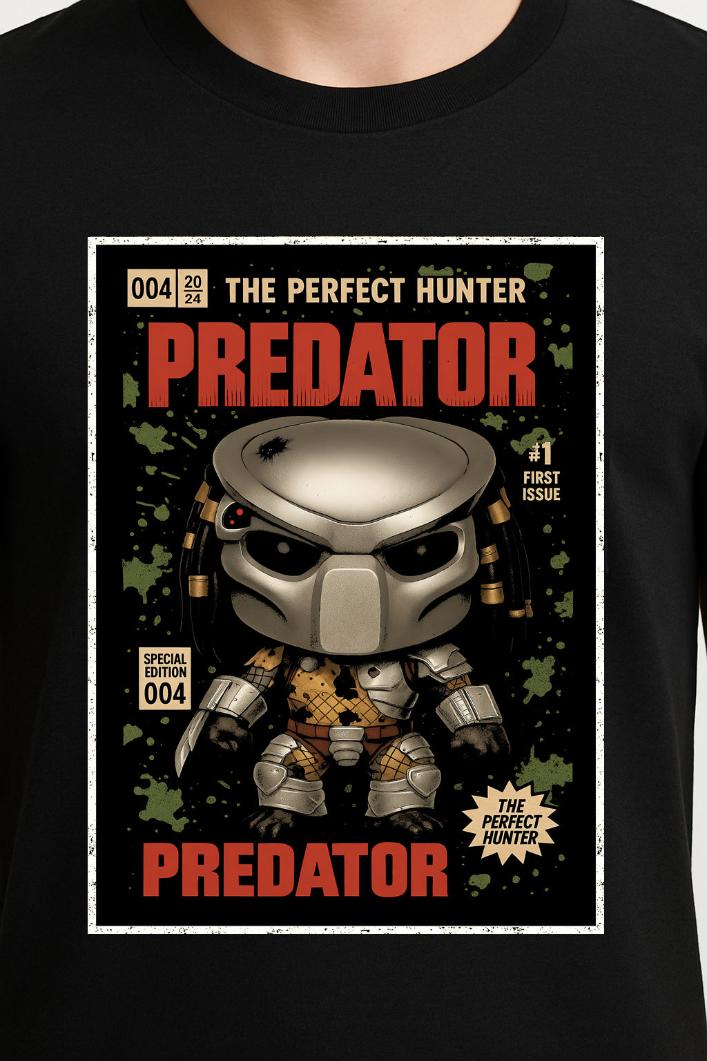Predator Unisex Comic T-Shirt – “The Perfect Hunter” Sci-Fi Action Icon Tee