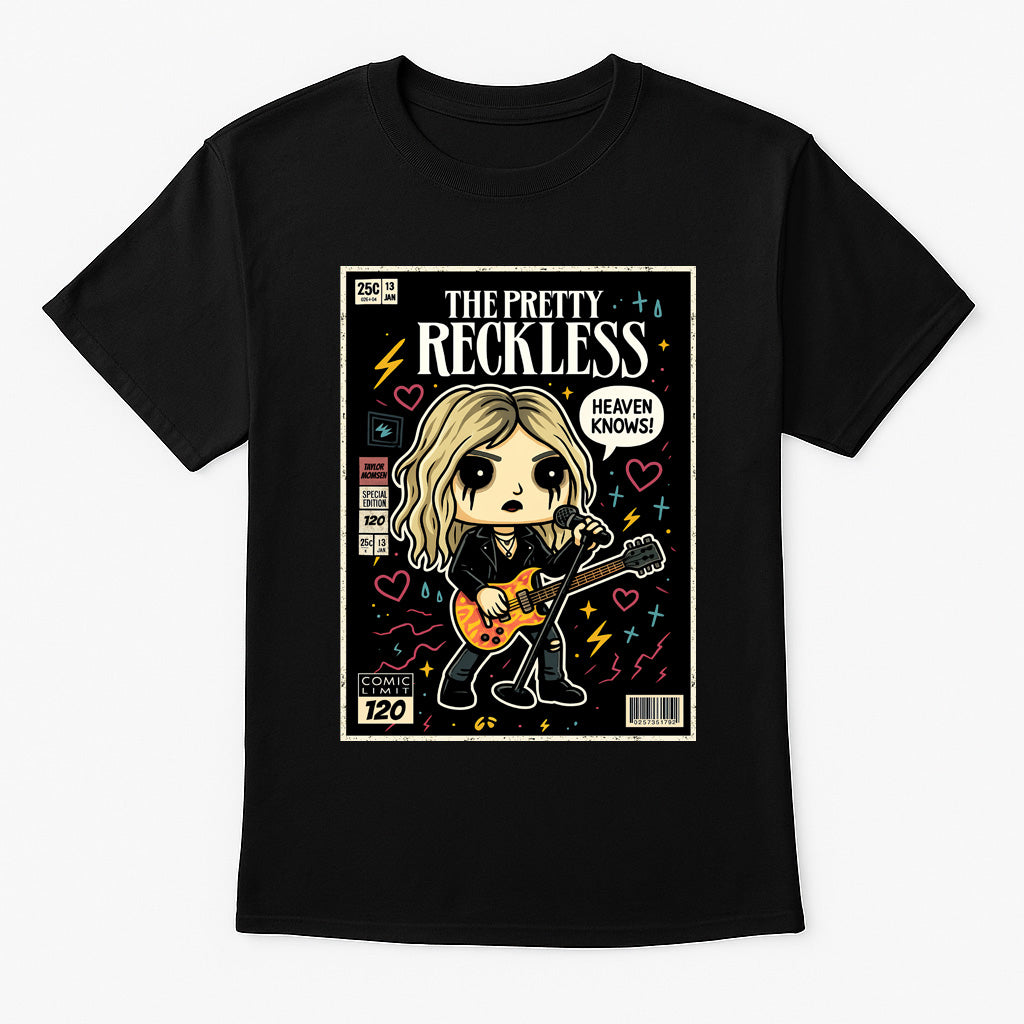 Pretty Reckless Heaven Knows Hard Rock Funko Pop Style Unisex T-Shirt