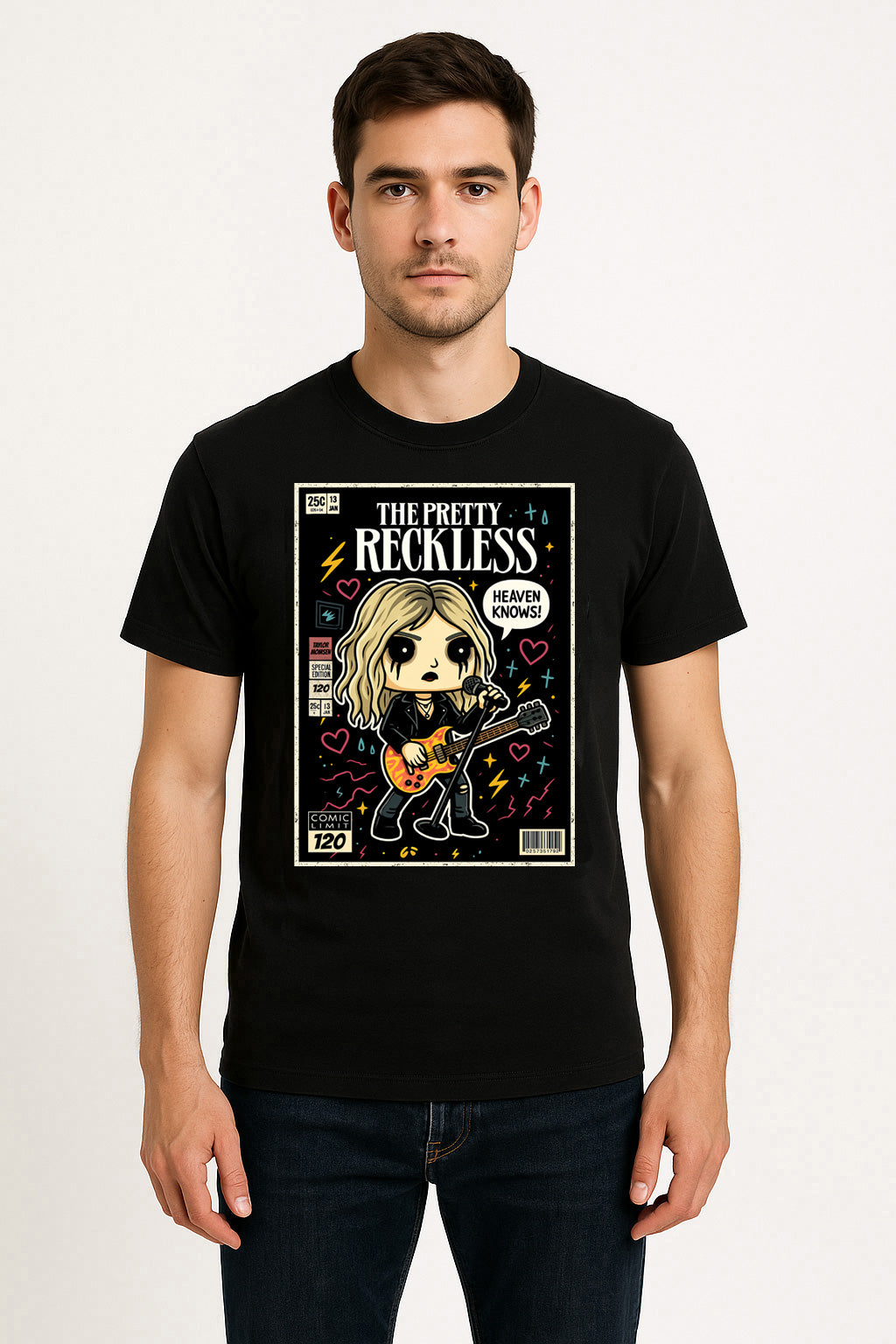 Pretty Reckless Heaven Knows Hard Rock Funko Pop Style Unisex T-Shirt
