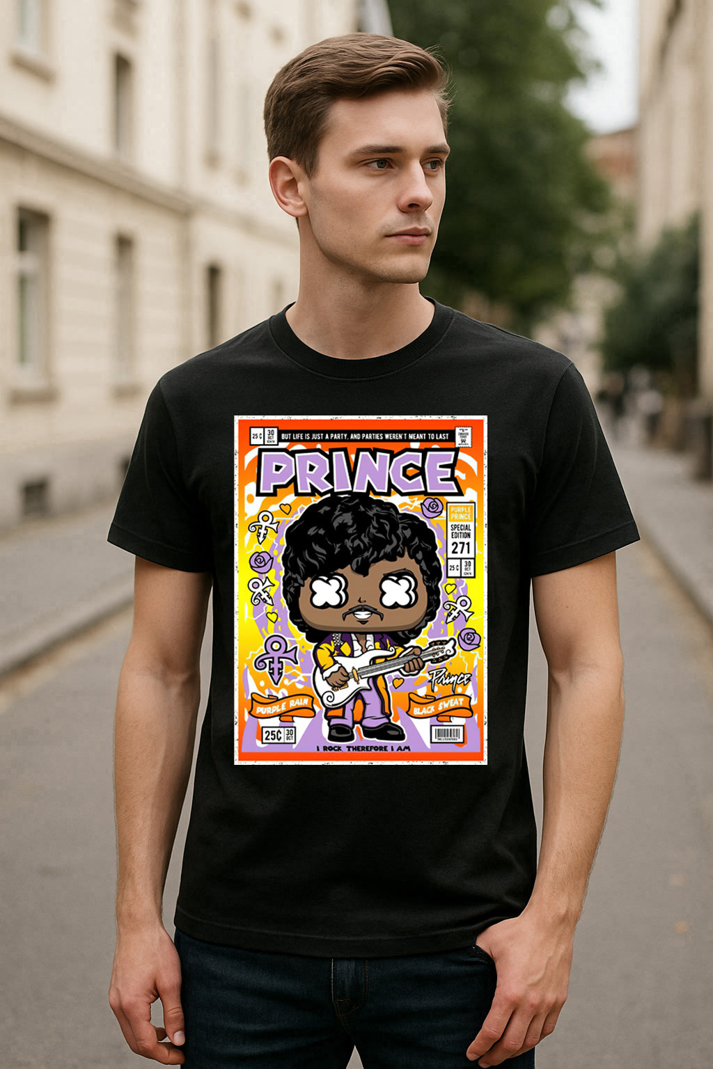 Prince Purple Rain Pop Legend Funko Pop Style Unisex T-Shirt