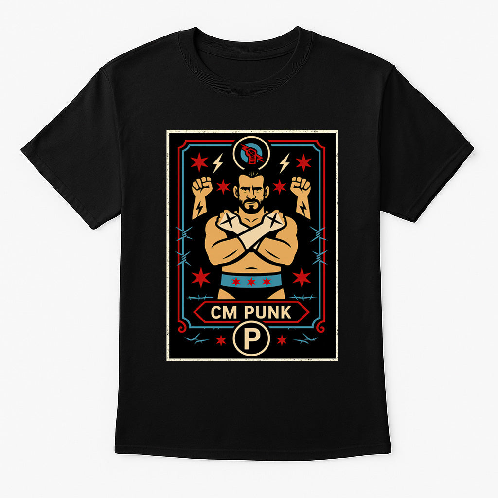 CM Punk Best In The World Retro Unisex T-Shirt Wrestling Legend Tee