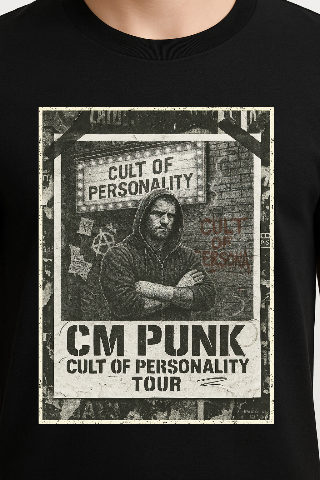 CM Punk Cult of Personality Tour Unisex T-Shirt – Retro Wrestling Graphic Tee