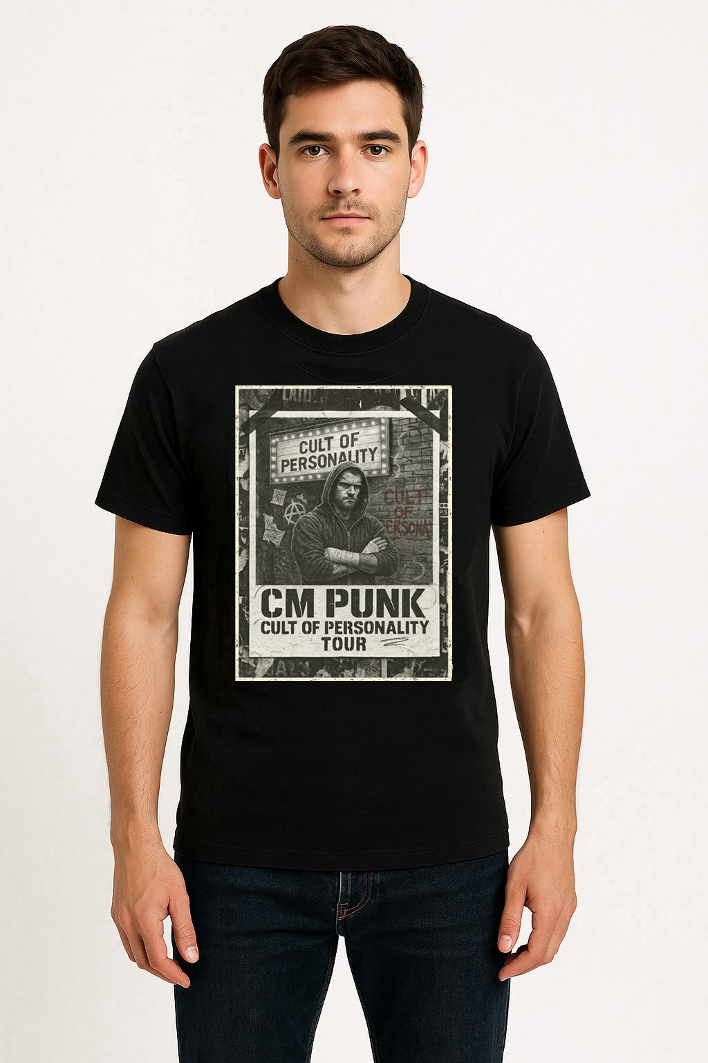 CM Punk Cult of Personality Tour Unisex T-Shirt – Retro Wrestling Graphic Tee