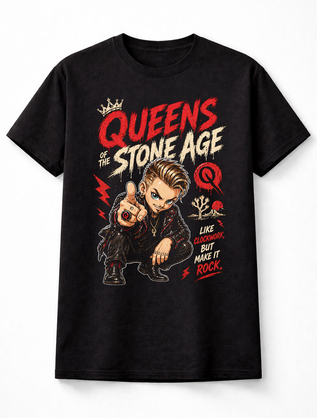 Queens Of The Stone Age Like Clockwork Graphic T-Shirt Rock Band Fan Tee Alternative Rock Music Shirt Adult & Kids Unisex T-Shirt