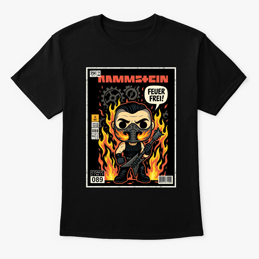 Rammstein Feuer Frei Industrial Metal Funko Pop Style Unisex T-Shirt
