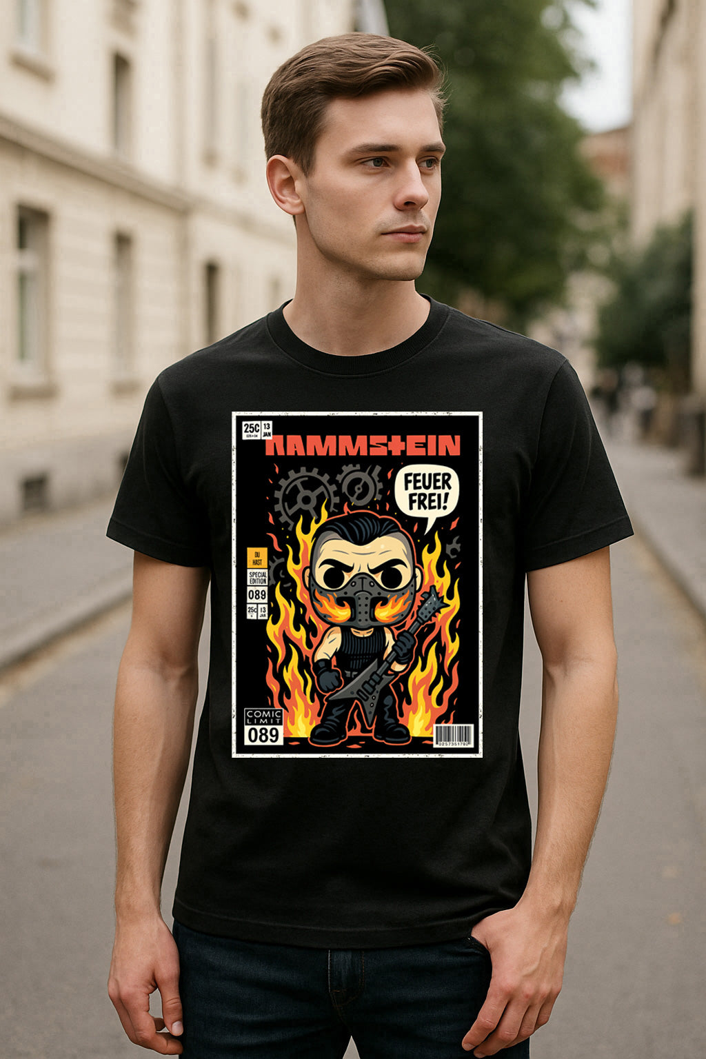 Rammstein Feuer Frei Industrial Metal Funko Pop Style Unisex T-Shirt