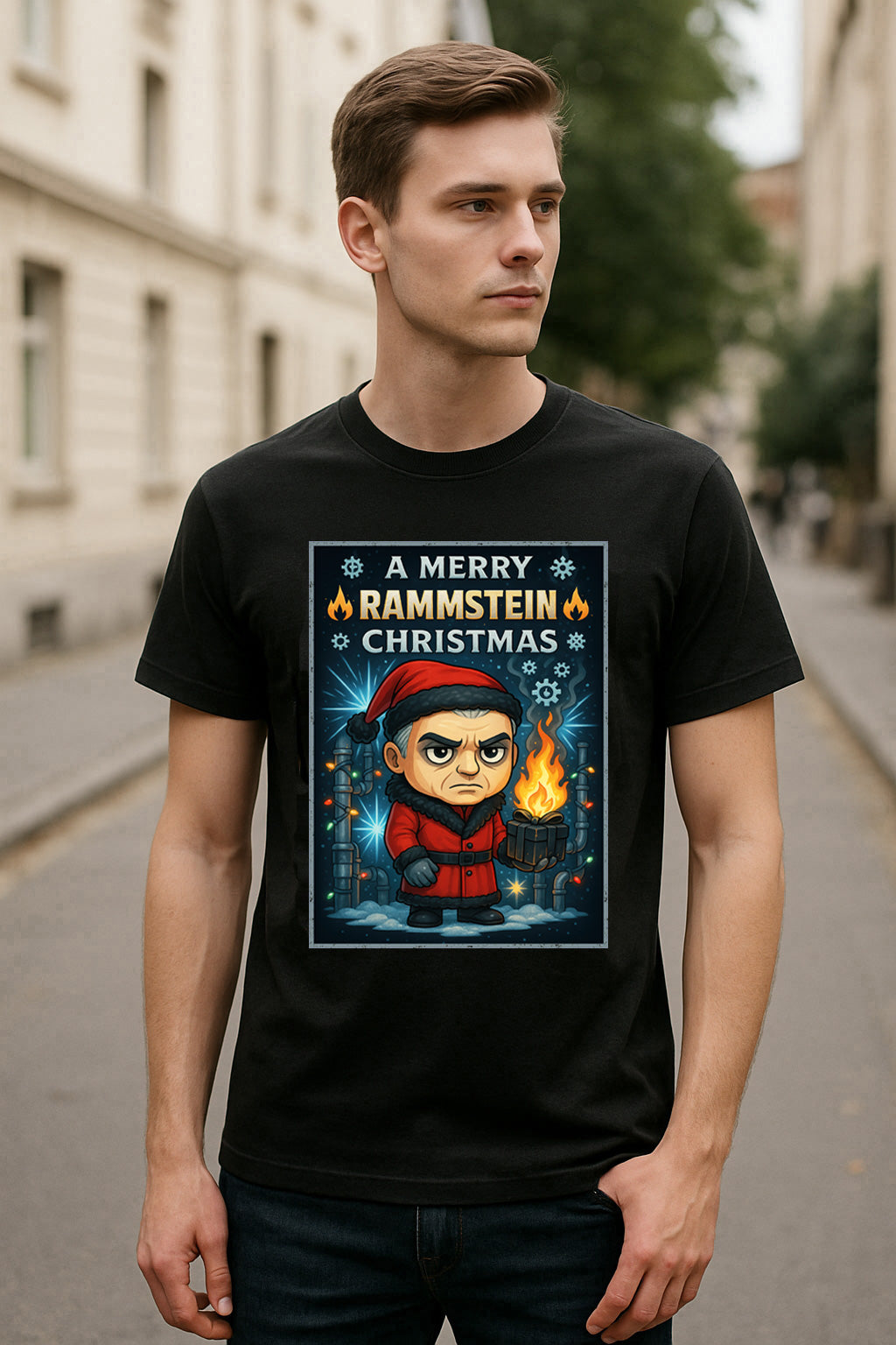 Rammstein Merry Christmas Industrial Metal Unisex Christmas T-Shirt or Hoodie