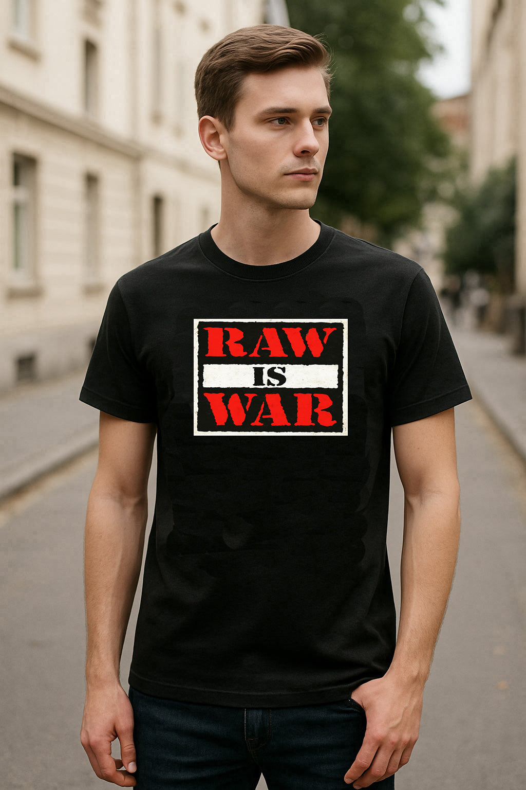 Raw Is War Retro Wrestling Logo T-Shirt — Attitude Era Classic