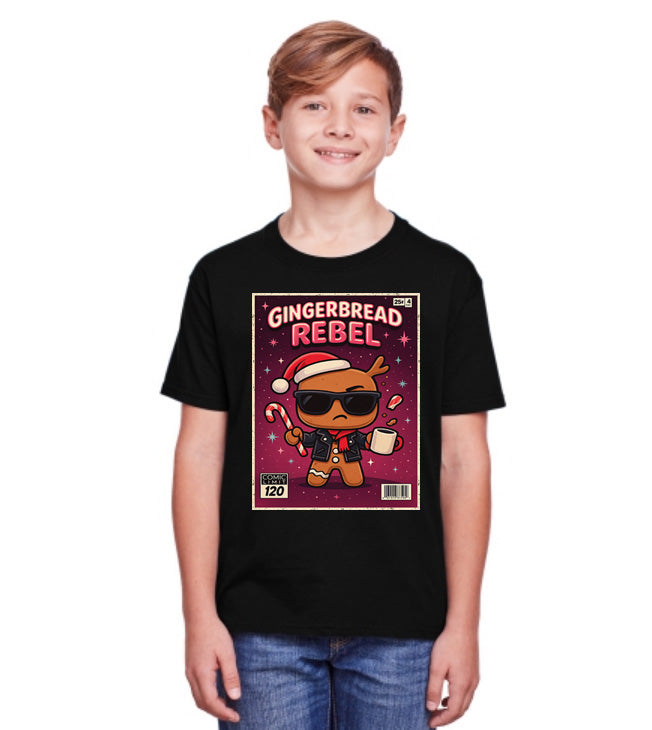 Gingerbread Rebel Funny Christmas Unisex Christmas T-Shirt or Hoodie