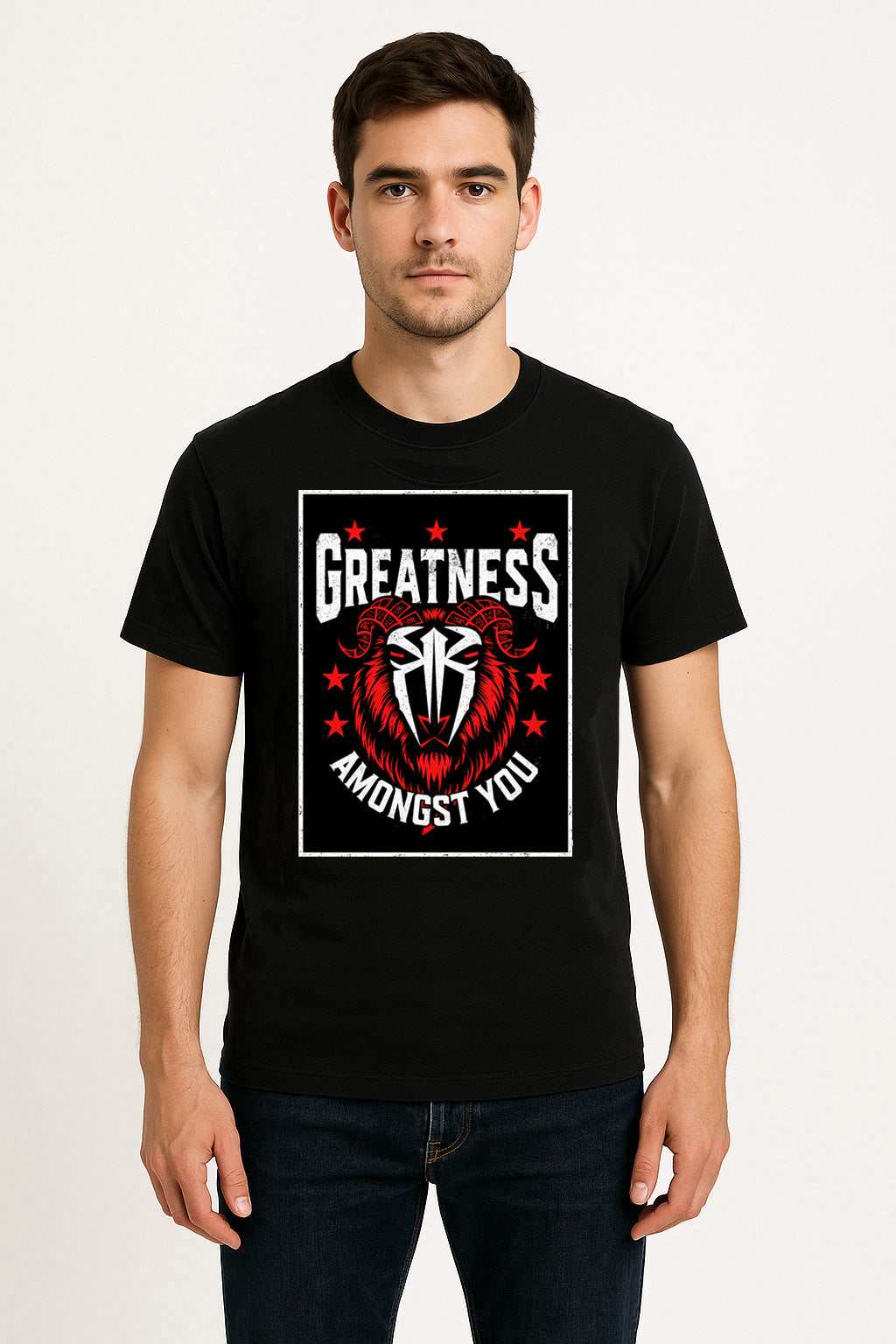 Roman Reigns “Greatness Amongst You” Wrestling T-Shirt — Tribal Goat Edition