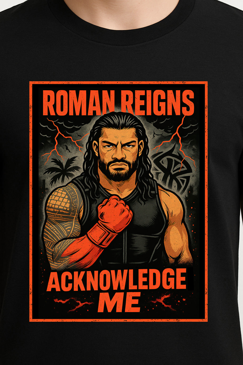 Roman Reigns Acknowledge Me Retro Wrestling Unisex T-Shirt Tribal Chief Tee