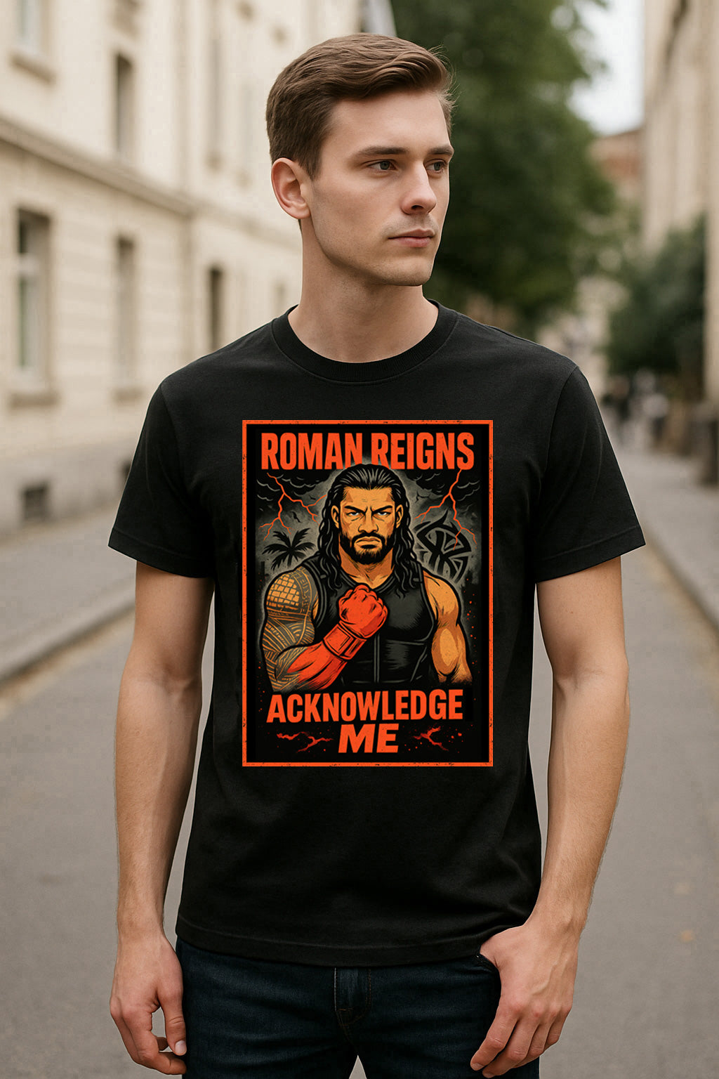 Roman Reigns Acknowledge Me Retro Wrestling Unisex T-Shirt Tribal Chief Tee