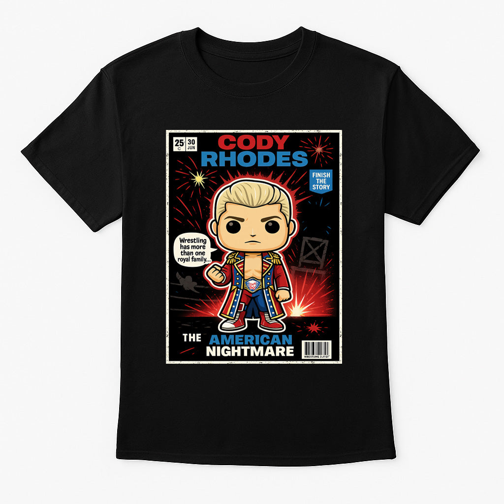 Cody Rhodes “The American Nightmare” Pop Comic Wrestling T-Shirt — Royal Family Legacy