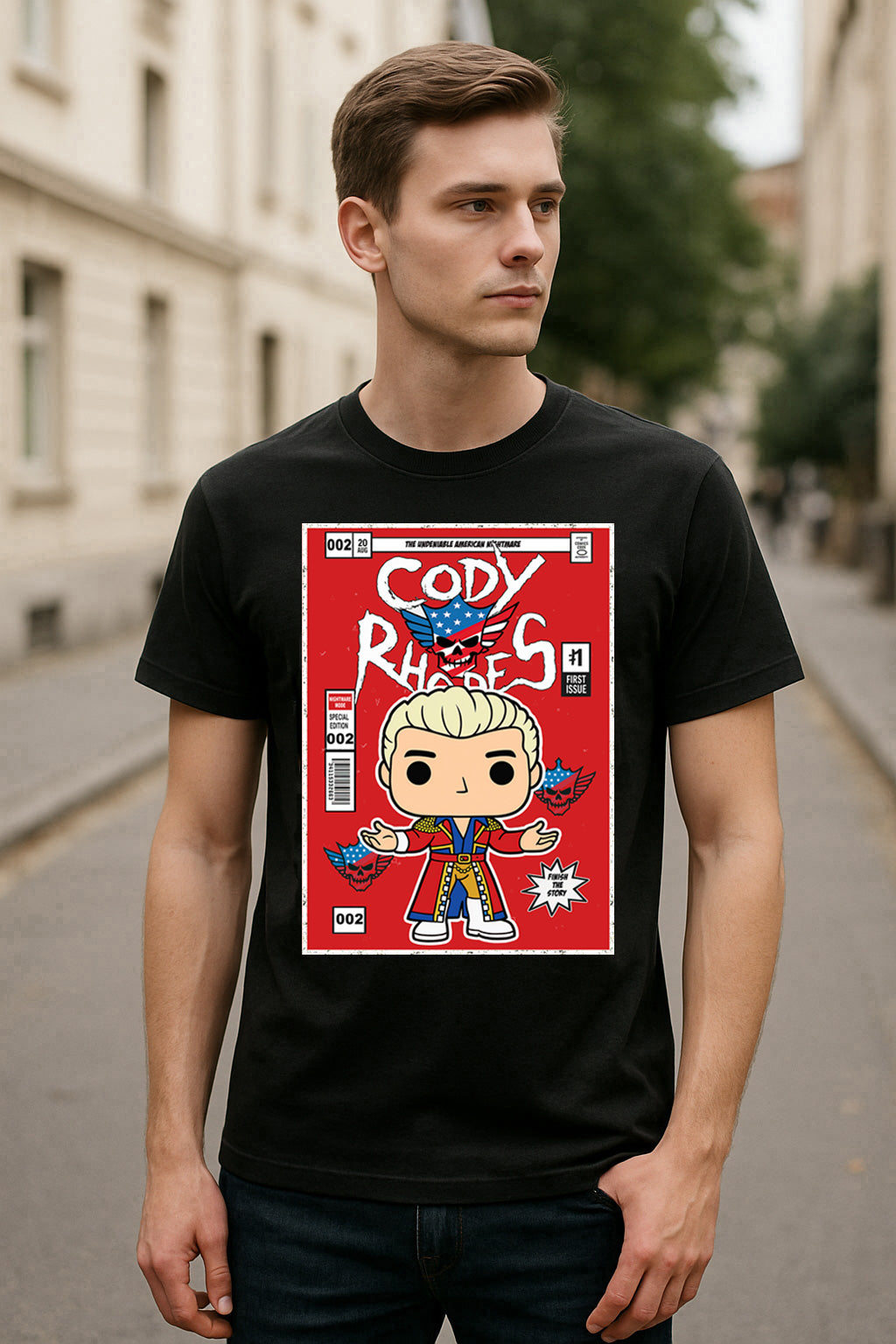 Cody Rhodes “Red Comic Debut” Pop Wrestling T-Shirt — First Issue Edition