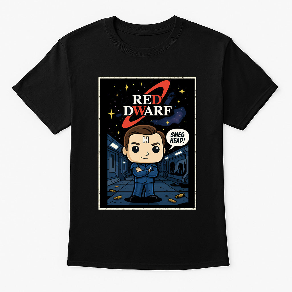 Red Dwarf "Rimmer – Smeg Head!" Vintage Comic Style Tee – Classic Sci-Fi Graphic T-Shirt