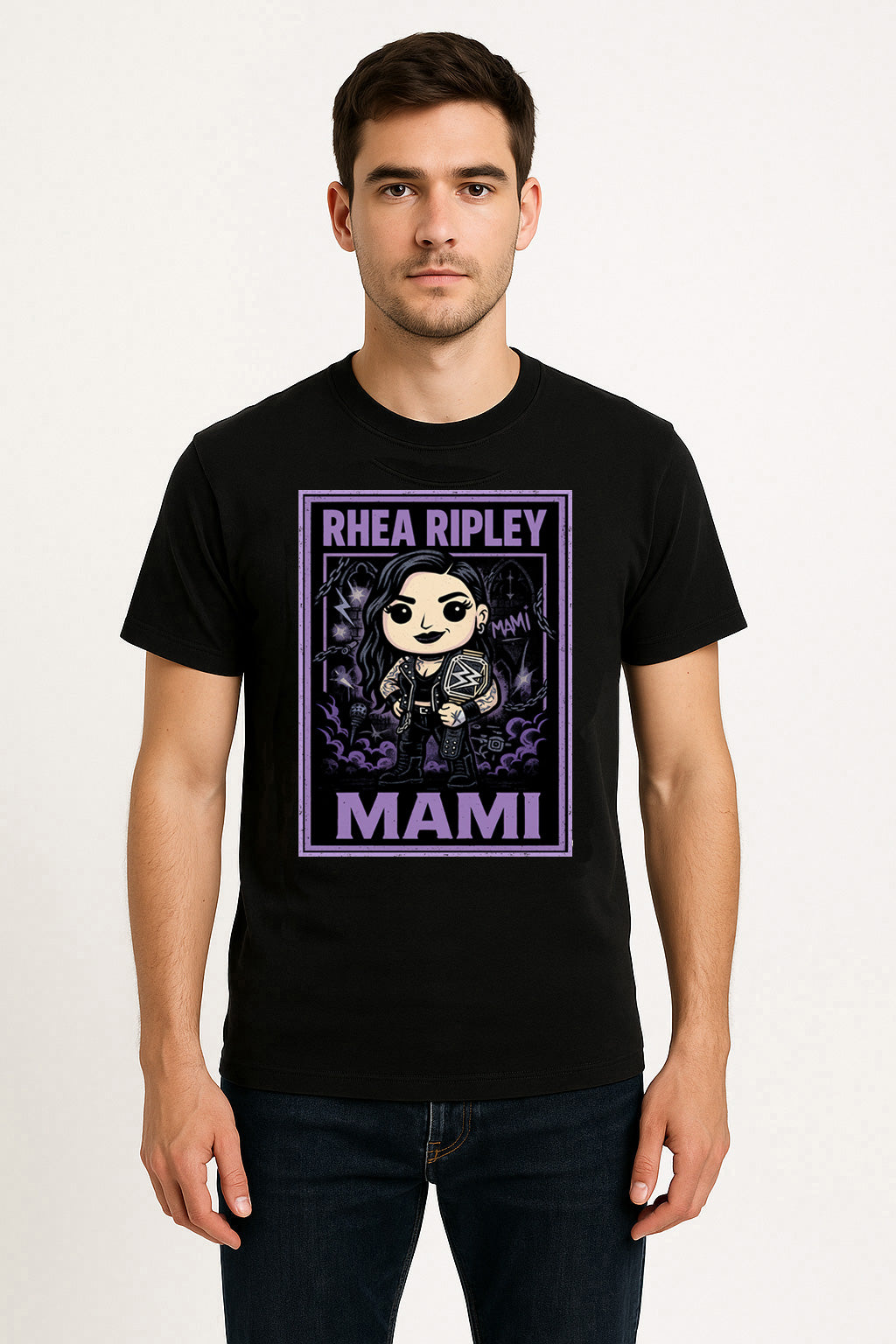 Rhea Ripley “Mami” Pop Comic Wrestling T-Shirt — Reign of Chaos Edition