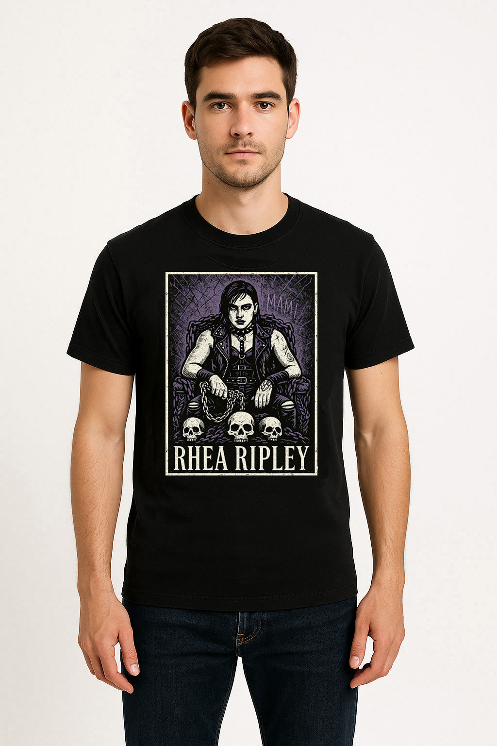 Rhea Ripley “Queen of Chains” Gothic Wrestling T-Shirt — Mami’s Throne Edition