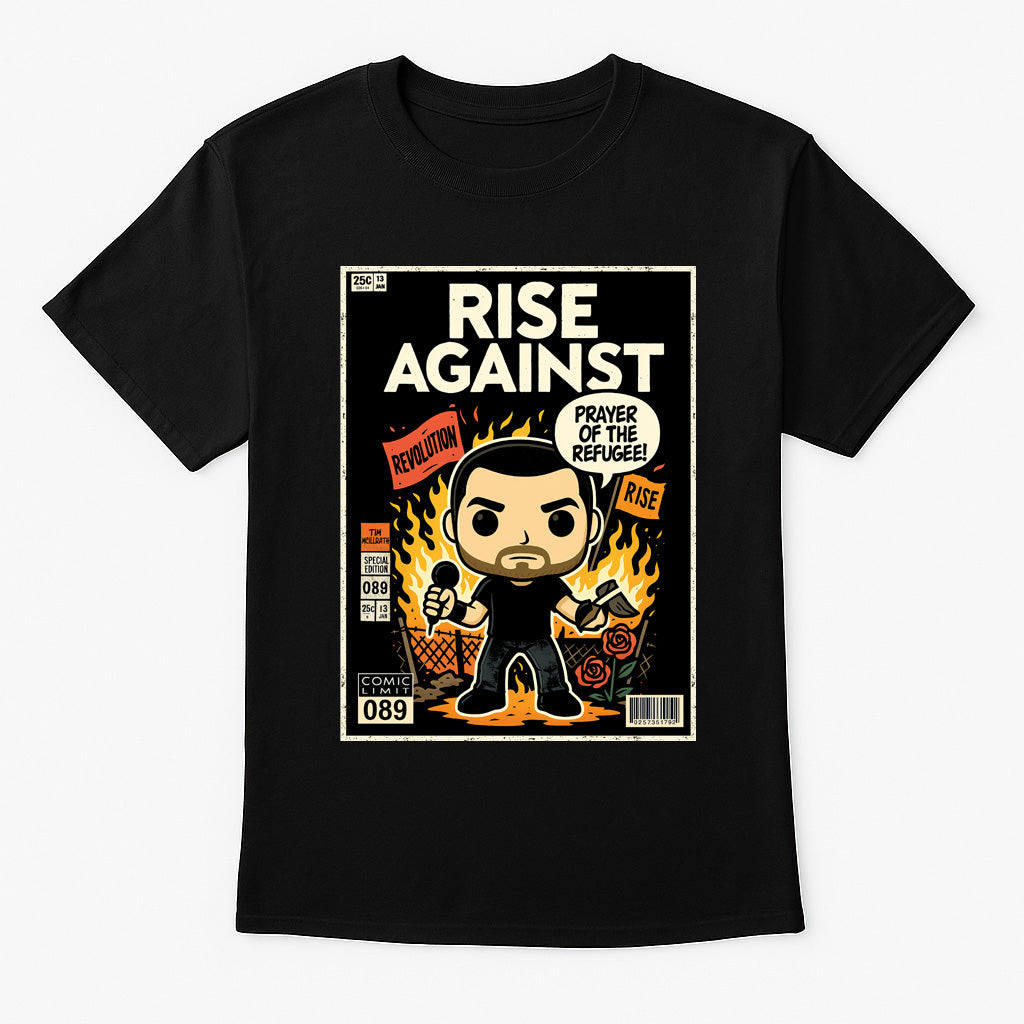 Rise Against Prayer of the Refugee Punk Rock Funko Pop Style Unisex T-Shirt
