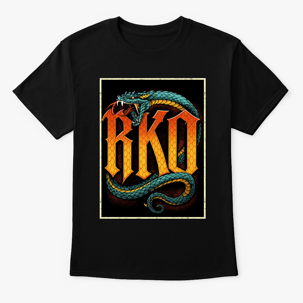 RKO Snake Logo Retro Wrestling T-Shirt — Outta Nowhere Edition