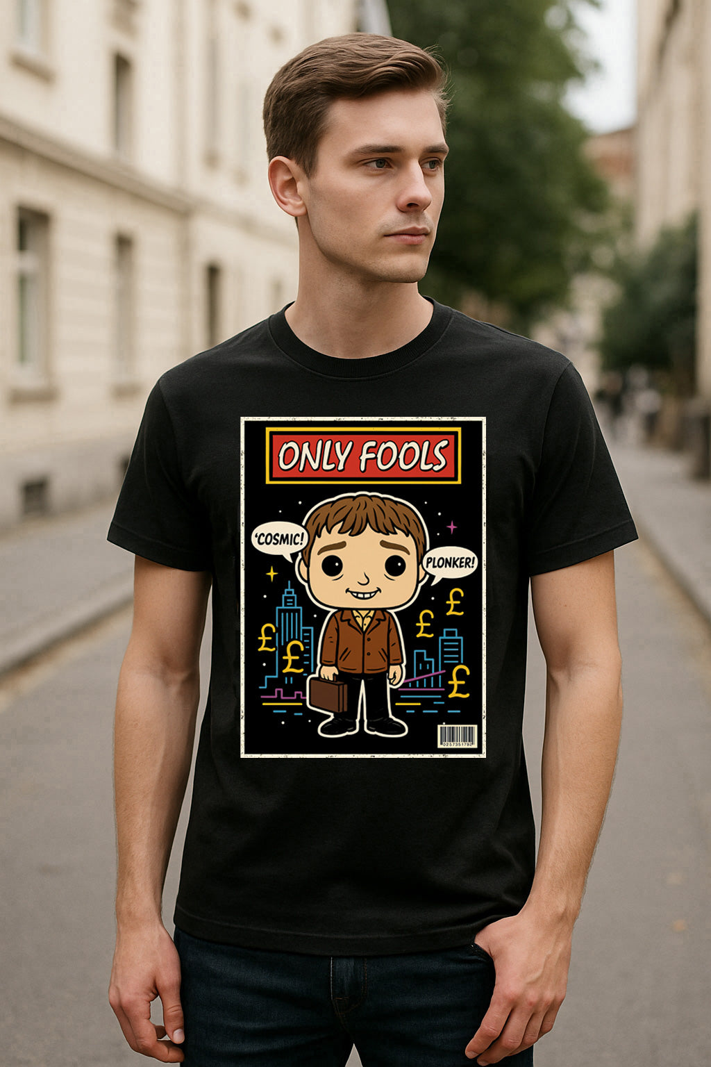 Rodney “Cosmic Plonker” T-Shirt – Only Fools and Horses Retro Cartoon Tee