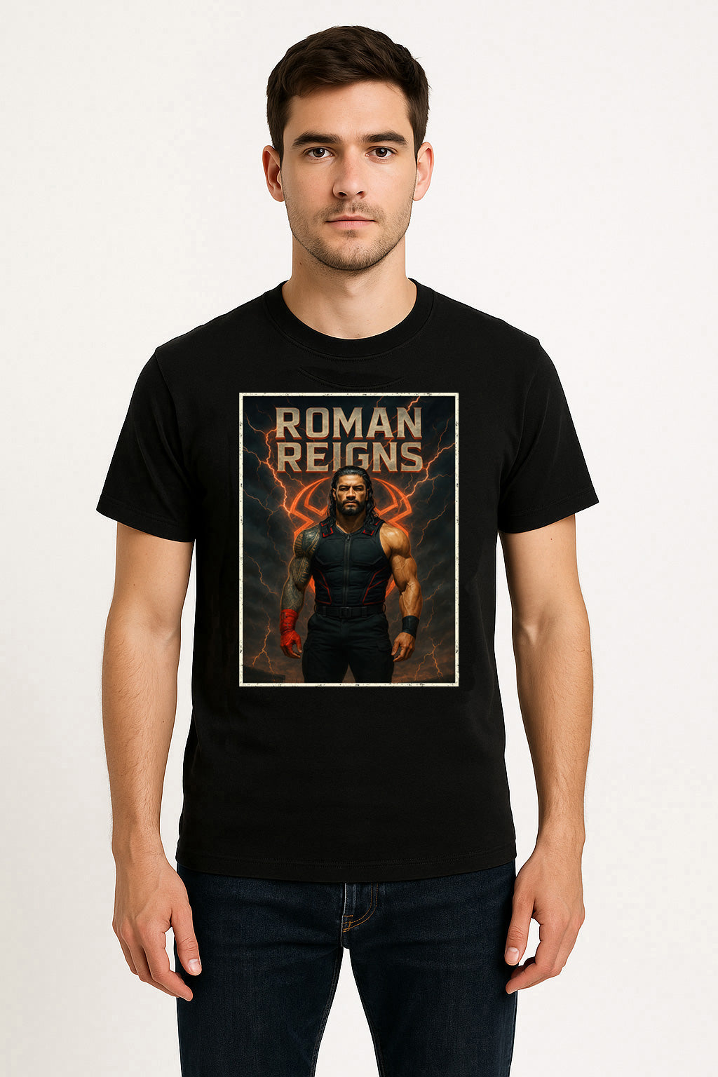 Roman Reigns “Power of the Tribal Chief” Wrestling T-Shirt — Lightning Reign Edition